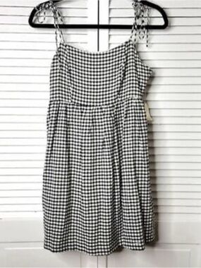 Altar'd State Black and White Gingham Mini Dress